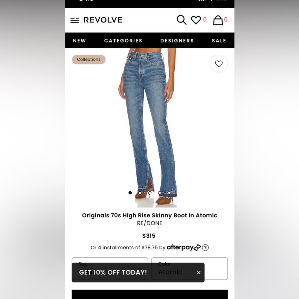 Re/Done Blue Skinny Jeans Classic Style